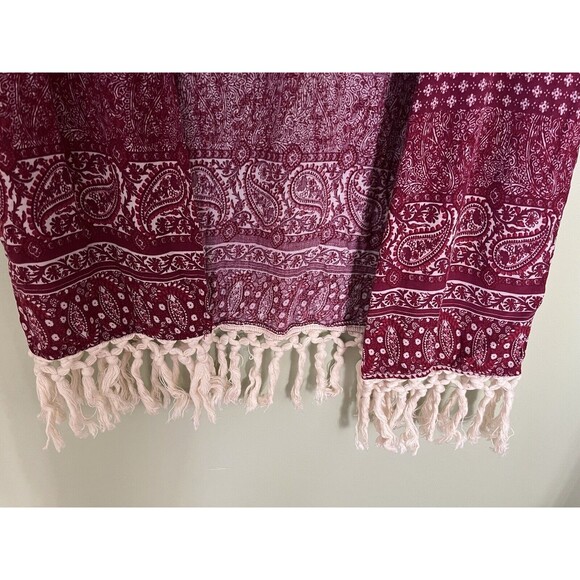 Full Tilt Girls Open Front Top Kimono Beach Cover-Up Tassels Size Medium - Picture 2 of 6